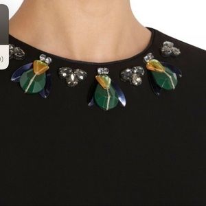 Tory Burch Black Jersey Bejeweled